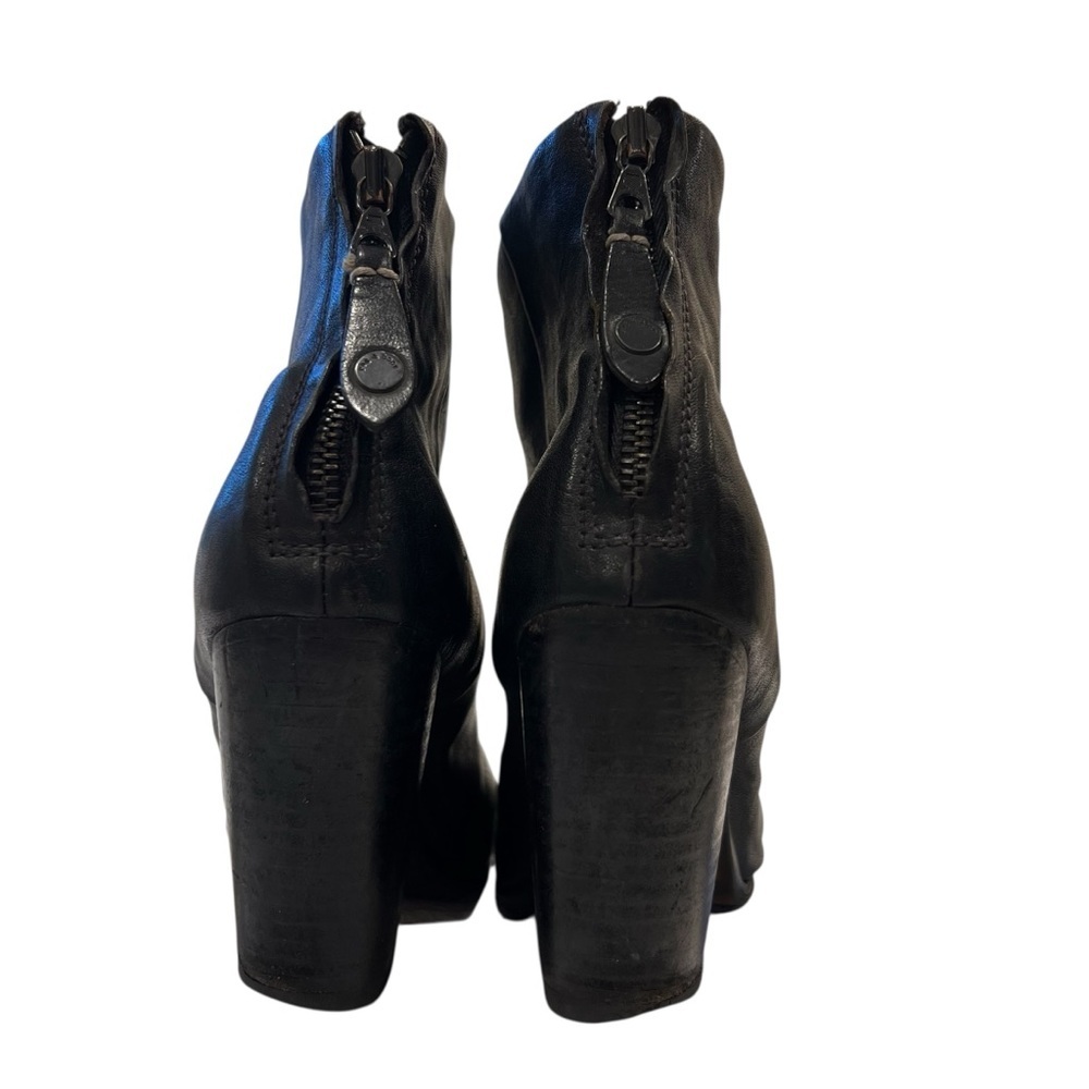 RAG & BONE Leather Moto Boot Newbury Bootie Black Size 37 - Picture 7 of 13